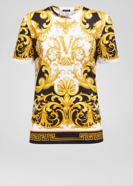 Versace Rodeo Queen Organic Cotton T-shirt Dam - 390628TLK